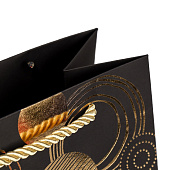 Пакет подарочный «Поздравляю», чёрный крафт, 18 х 23 х 10 см, 9209484 Пакет подарочный «Поздравляю», чёрный крафт, 18 х 23 х 10 см, 9209484