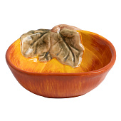  Пиала Bright pumpkin, 14х5 см, оранжево-зеленая, Тыква ANLAF-FDWS-031224-10 