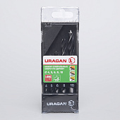 Набор сверла по дереву d=4-5-6-8-10мм М-образ./ URAGAN Набор сверла по дереву d=4-5-6-8-10мм М-образ./ URAGAN