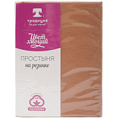  Простыня 240х217 Цвет Эмоций поплин, хлопок, кэмел, 1575 