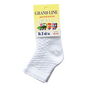  Детские носки Grand Line Д-37, ажур, белый, р. 18-20 