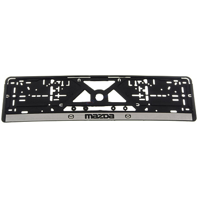  Рамка для номера пластмассовая с защёлкой серая Mazda 