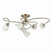  Светильник потолочный 004/3+3AB WT 40Вт E27 /ЭкономСвет 