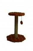  Когтеточка    с полкой круглая мех №218 (СИБАГРО) 