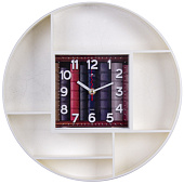  Часы настенные Книги Рубин,  круглые d-35 см, корпус белый , 3516-003 
