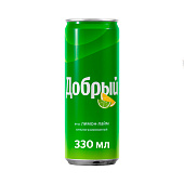 Газированнный напиток Добрый Ледяной лимон 0,33л ж/б Газированнный напиток Добрый Ледяной лимон 0,33л ж/б