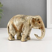  Сувенир Золотой слон, 8,7х13х7 см, полистоун, 4569048 