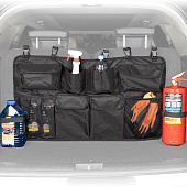  Органайзер в багажник SKYWAY 90х49см с карманами крепление на сиденья 