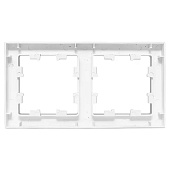 Рамка для розеток и выключателей, 2 поста, цвет белый, EKF Эпика Рамка для розеток и выключателей, 2 поста, цвет белый, EKF Эпика
