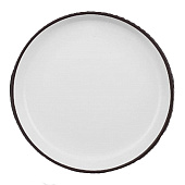 Тарелка обеденная 25см рифленая, белая, керамика 648-1 Тарелка обеденная 25см рифленая, белая, керамика 648-1