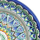 Ляган Риштанская Керамика "Узоры", 25 см, синий, микс 2741369 Ляган Риштанская Керамика "Узоры", 25 см, синий, микс 2741369