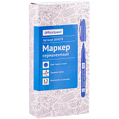  Маркер перманентный синий OfficeSpace, 1 мм, круглый, 269078 