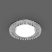 Светильник Feron 4027 CD со светодиодной подсветкой 4000K, 15W GX53, без лампы, прозрачный, хром, с драйвером Светильник Feron 4027 CD со светодиодной подсветкой 4000K, 15W GX53, без лампы, прозрачный, хром, с драйвером