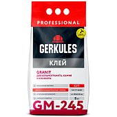Клей для камня, клинкера и керамогранита GRANIT PRO GM-245 C2T (5кг) /Геркулес