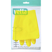 Перчатки резиновые VETTA желтые M, 447-005 Перчатки резиновые VETTA желтые M, 447-005
