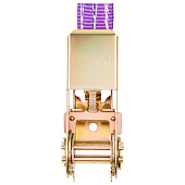  Стяжка крепления груза  1,0т  4,0м SKYWAY STAFF 25мм фиолетовый храповый механизм без крюков полиэстер 1шт 