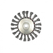 Щетка "тарелка" для УШМ 125 мм, М14 круч. пров. 0.5 мм Matrix Щетка "тарелка" для УШМ 125 мм, М14 круч. пров. 0.5 мм Matrix