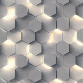  Обои 1.06х10м Гексагон арт. 70669-41 Серый /Аспект 