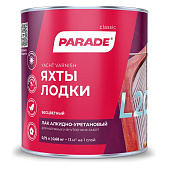  Лак яхтный алкидно-уретановый PARADE L20 Яхты & Лодки Глянцев. 10л 