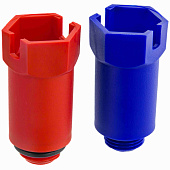 Комплект заглушек монтажных 1/2" (красная, синяя) Комплект заглушек монтажных 1/2" (красная, синяя)