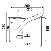  Смеситель д/кухни с фильтром T4803B-2 Oute 