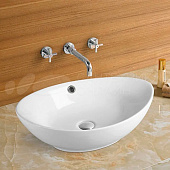  Раковина накладная MLN-7027A белая 595х390х200 Melana 