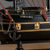  Корабль пиратский "Веселый Роджер" борт с желтой полосой, 40х8,5х36см   5019205 