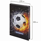 Блокнот А5 134х206мм, 80л, твёрдый, клетка, BRAUBERG KIDS, Футбол, 114419 Блокнот А5 134х206мм, 80л, твёрдый, клетка, BRAUBERG KIDS, Футбол, 114419