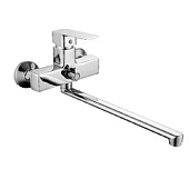  Смеситель для ванны с длинным изливом силумин R1023F Rainsberg 