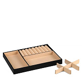 Шкатулка для украшений, 17х23х8,5 см, съёмная подставка, чёрный, 9905731 Шкатулка для украшений, 17х23х8,5 см, съёмная подставка, чёрный, 9905731