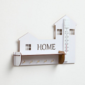 Ключница на стену Home, 39 х 27 см, с термометром 10708085 Ключница на стену Home, 39 х 27 см, с термометром 10708085