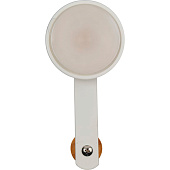 Крючок одинарный белый металл/бамбук на присоске W7837-1 Крючок одинарный белый металл/бамбук на присоске W7837-1