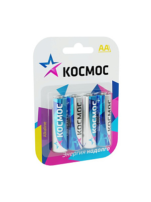  Батарейка LR6, 4шт, AA, Космос CLASSIC 