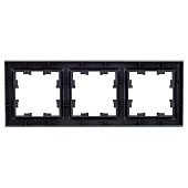 Рамка для розеток и выключателей, 3 поста, цвет сталь, IEK BRITE Рамка для розеток и выключателей, 3 поста, цвет сталь, IEK BRITE