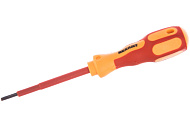 Отвертка диэлектрическая SL3х75мм, до 1000В, двухкомпонентная рукоятка, REXANT Отвертка диэлектрическая SL3х75мм, до 1000В, двухкомпонентная рукоятка, REXANT