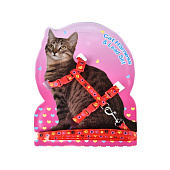  Набор д/кошек 2пр: поводок 120х1см+шлейка микс арт.31019-0313 Код262691 511-060 511-062 