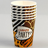  Набор посуды Сафари Party, салфетки 20 шт., стаканы 6 шт., тарелки 6 шт., 9623265 