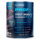 Грунт-эмаль по ржавчине 4 в 1 быстросохнущая Лакра PROF IT Графит RАL:7024-0,8 кг Грунт-эмаль по ржавчине 4 в 1 быстросохнущая Лакра PROF IT Графит RАL:7024-0,8 кг