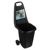 Тележка садовая хозяйственная пластиковая 38 л 57х39х95 см черный, 702-566 Тележка садовая хозяйственная пластиковая 38 л 57х39х95 см черный, 702-566