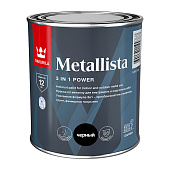  Краска по ржавчине глянцевая Tikkurila METALLISTA черная 0,8л 