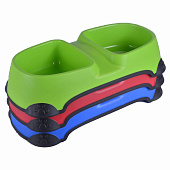 Миска NUNBELL д/животных двойная 40х20х8.5см микс арт.30919-0134 Код262193