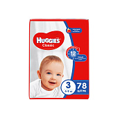  Подгузники Хаггис Классик3 детские 78шт  4-9 кг 