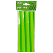 Трубочки одноразовые для напитков 25 шт. "Party go", green (197 мм)