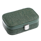 Шкатулка для украшений кожзам Зелёная комбинированная 4,5х10х15 см 4768201 Шкатулка для украшений кожзам Зелёная комбинированная 4,5х10х15 см 4768201