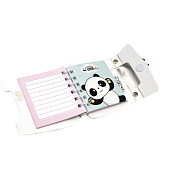  Блокнот  9,8х11,2см 57л гребень блок линия MAZARI PANDA BEAR, 4 дизайна, плотность бумаги 80г/м2, M-8439 