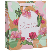 Пакет крафтовый вертикальный Нежность, 26 х 30 х 9 см, 7303813 Пакет крафтовый вертикальный Нежность, 26 х 30 х 9 см, 7303813