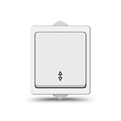 Переключатель проходной 1-кл. ОП Аллегро IP54  бел. UNIVersal 5563484