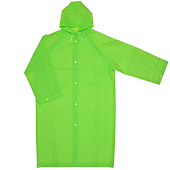  Дождевик-плащ Macarons, 110 мкрн, 115х65 см, с капюшоном и завязками, на кнопках, зеленый, ДоброСад, 786-563 