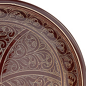  Ляган Риштанская Керамика "Узоры", 25 см, коричневый 2870514 