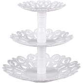 Фруктовница "Мелодия" 3-х ярусная белый М6407 Фруктовница "Мелодия" 3-х ярусная белый М6407